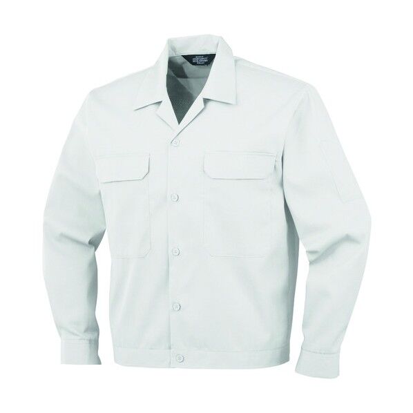 開襟長袖ブルゾンA-6651 33 シルバー5L A-6651-33-5L 1点