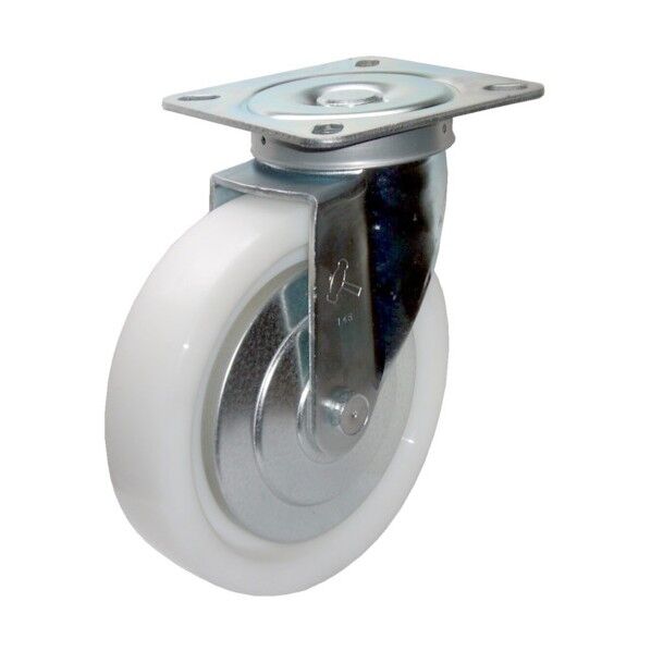 プレート式キャスター 400S 旋回式 ナイロン車輪(ラジアルボールベアリング入)