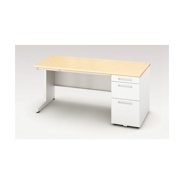 片袖デスク ロングレール仕様 XEHH167K-WS 1点