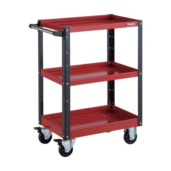 イーグルワゴン 600X400XH880 浅2深1段 レッド/ブラック EGW-963F1-RBK 1点