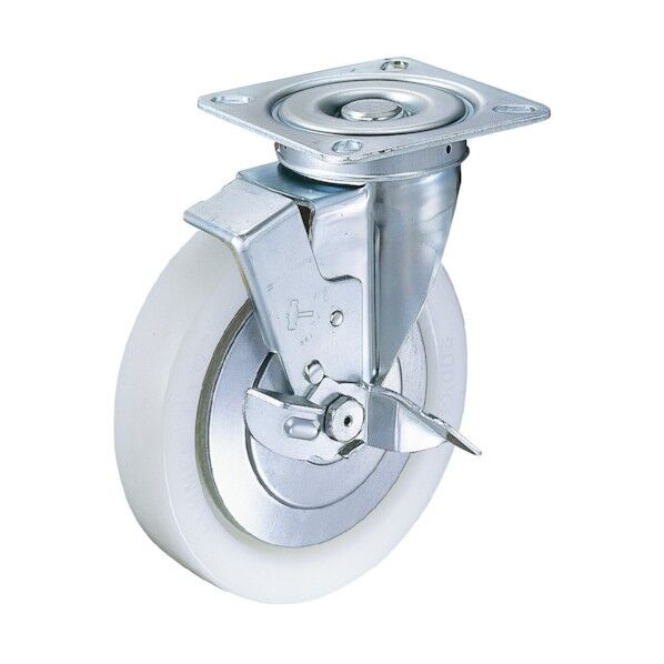 プレート式キャスター 419S 旋回式 ナイロン車輪(ラジアルボールベアリング) ストッパー付