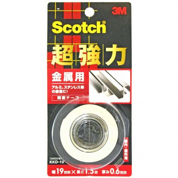 KKD-19 超強力両面テープ 金属用 19mmx1.5m 2687300019 1点