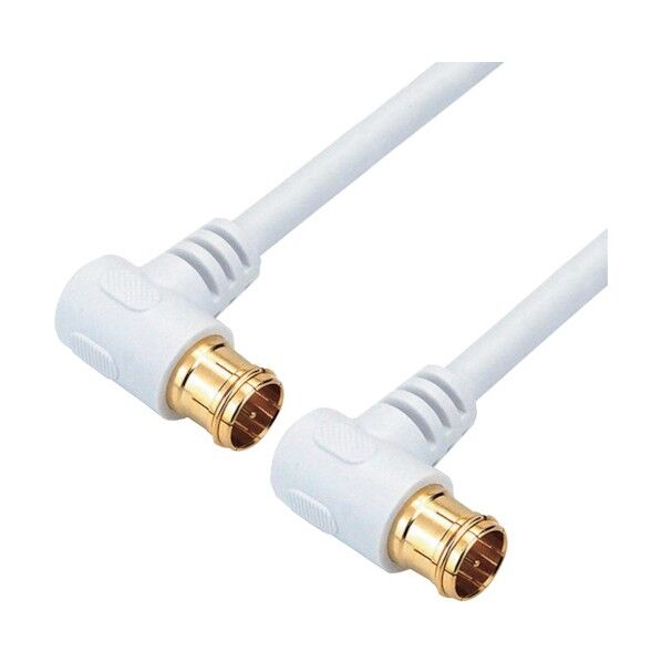 アンテナケーブル 10m ホワイト 両側L字差込式コネクタ AC100-639WH AC100-639WH 1点