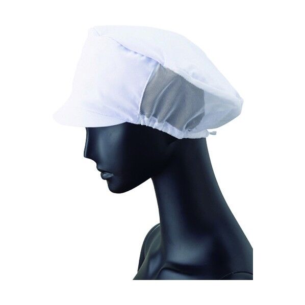 横メッシュ帽子 ホワイト