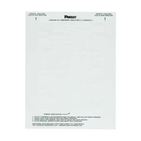 レーザープリンター用ネットワークラベル 白 ポリエステル粘着剤なし 幅 49.5mm x 高さ10.2mm 1000 C195X040Y1J 1000枚
