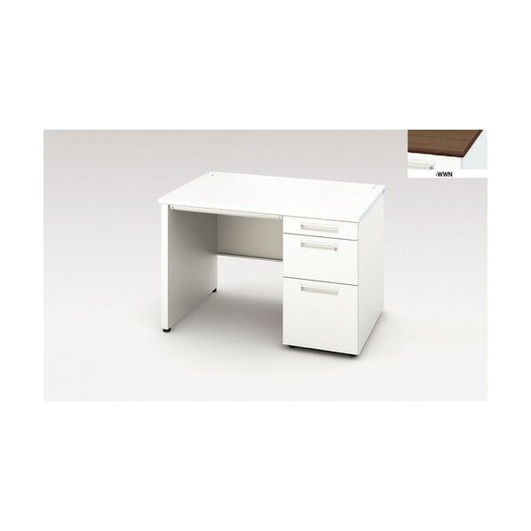 片袖デスク (パネル脚タイプ) XEHH117BP-WWN 1点