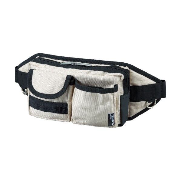 ウエストポーチ2ポケットベージュ 255 x 161 x 70 mm TC-WDP-BG 1個