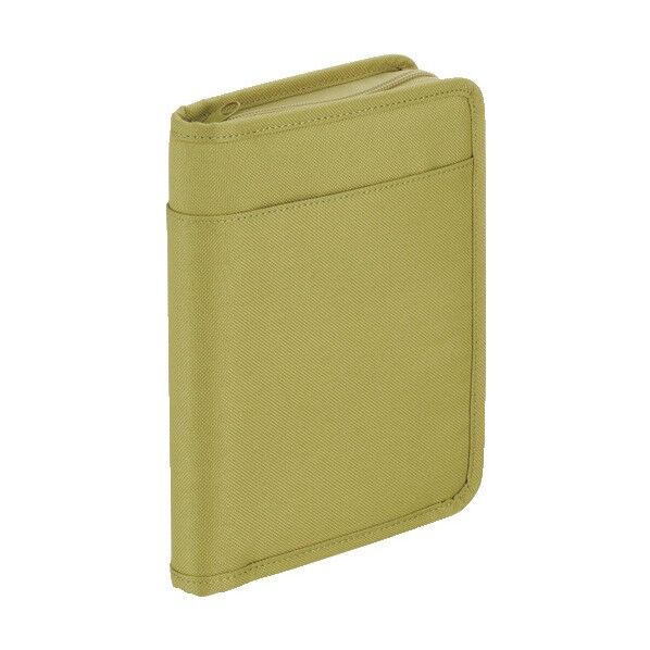 通帳&カ-ド収納ケ-ス 黄緑