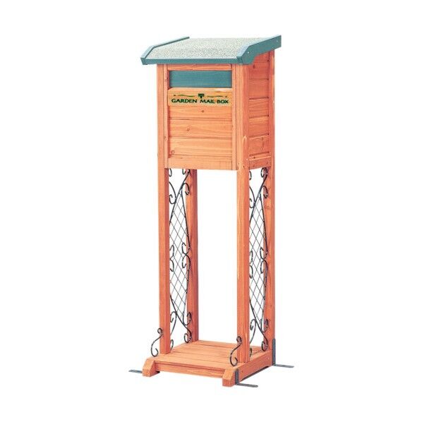 IRIS ガーデンメールボックスブラウン/グリーン MGB-122...