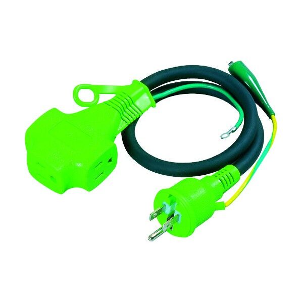 トリプルポッキンタップ(3個口・極太ソフト電線・アース付)