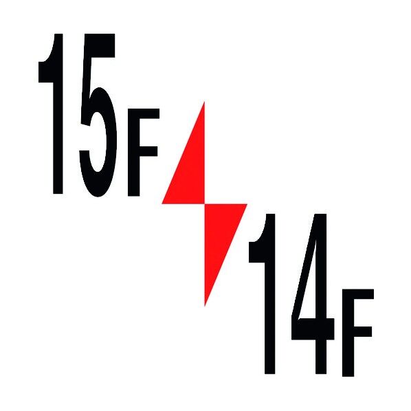 ロフト階数表示板300角 15F/14F 6300000468 1点