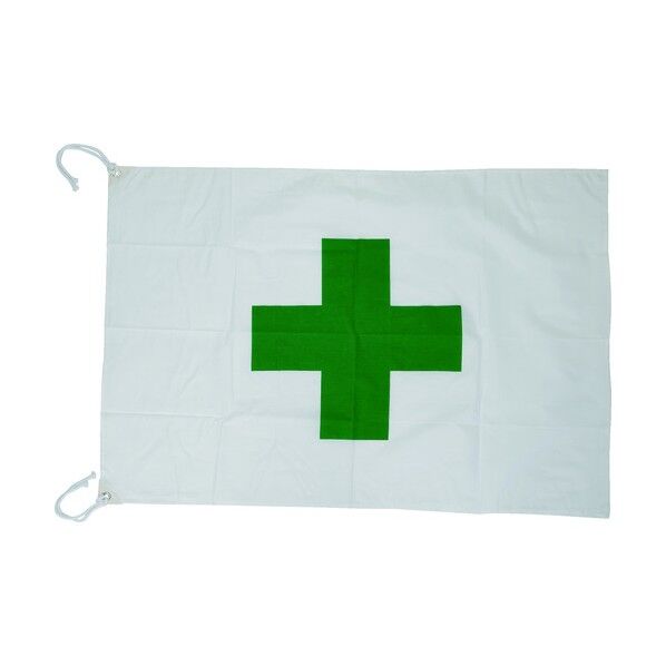 安全旗(緑十字) 布製 ハトメ2カ所・紐2本付