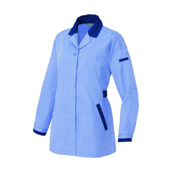 長袖サマースモック 076ミストバイオレット×ネイビー LL 5327 1