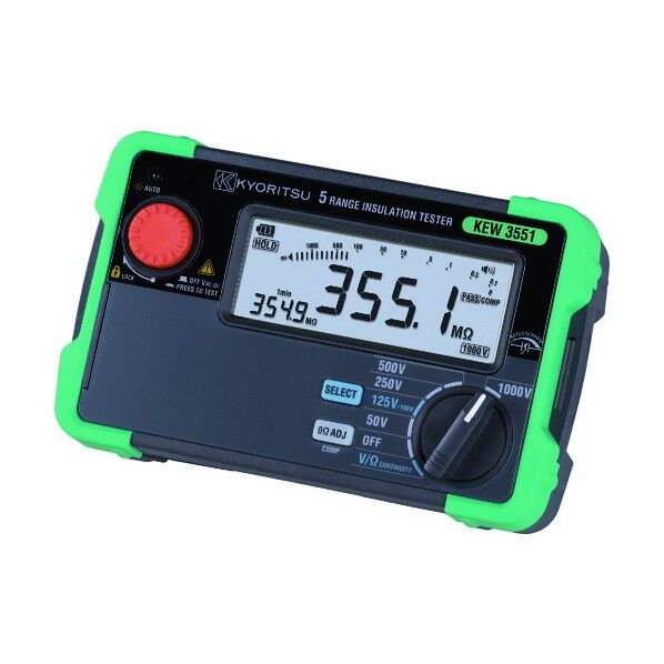 デジタル絶縁抵抗計(6レンジ) KEW3551 1個