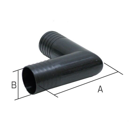 樹脂(PP)製 配管継手 L型ホースニップル(両端タケノコ) 50LHN032P 1点