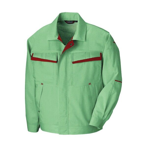 長袖サマーブルゾン(配色)(男女兼用)AZ5570-005アースグリーン×ワインレッドSS 005アースグリーン×ワインレッド SS 5570 1