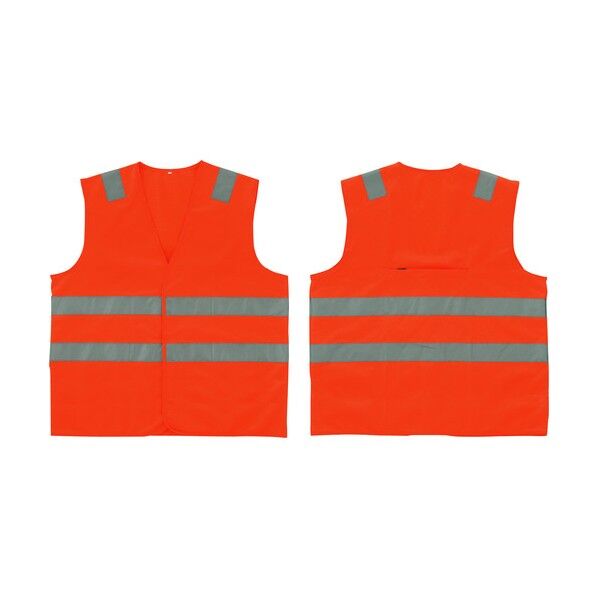 高視認性安全反射ベスト 蛍光オレンジ地/高輝度白反射 クラス1適合品 ENベスト‐OR‐M Mサイズ 238203 1個