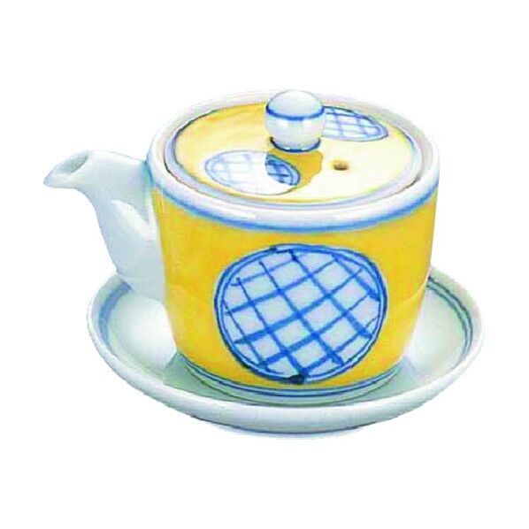 エムズジャパン 黄彩 台付ミニ醤油差シ(受皿付) T05-21 RKS4901 1個