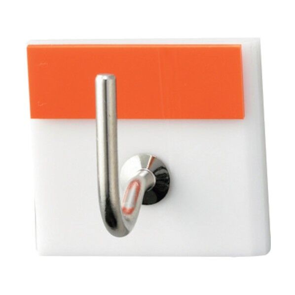 キーハンガー 裏面テープ付 キーハンガー1R(6) オレンジ 30×33mm 302006 1個