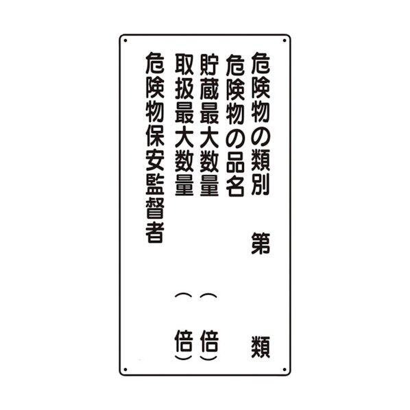 ユニット 危険物標識(縦型)危険物の類別5行 830-36 1個
