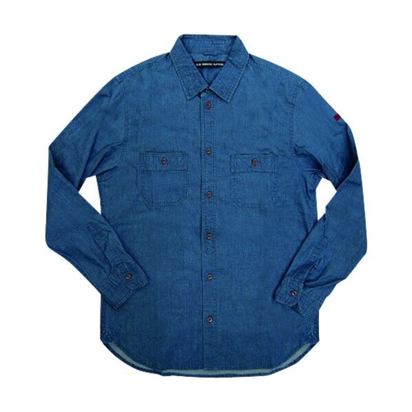 RUSH デニムシャツ ブルー 3L 184710 1点