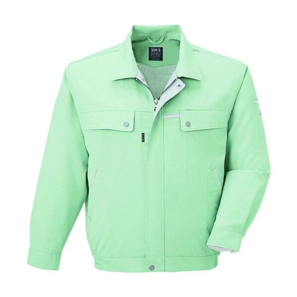 夏 長袖ブルゾン モスグリーン色 XLサイズ WA10451-7-XL 1点