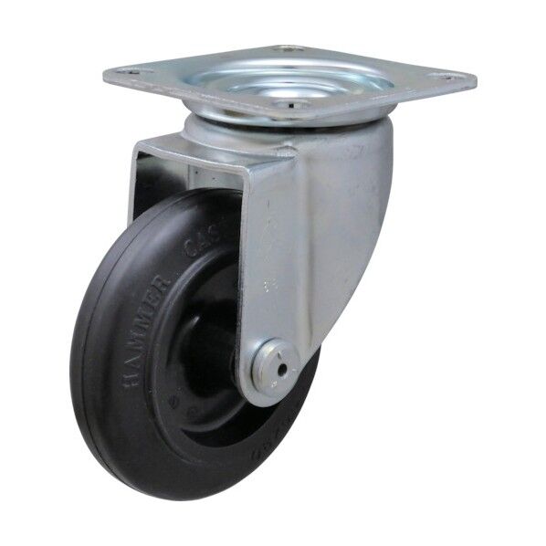 ２Ｓシリ－ズ自在ナイロンホイ－ルゴム巻車１００ｍｍ 4202S-F100 BAR01 1