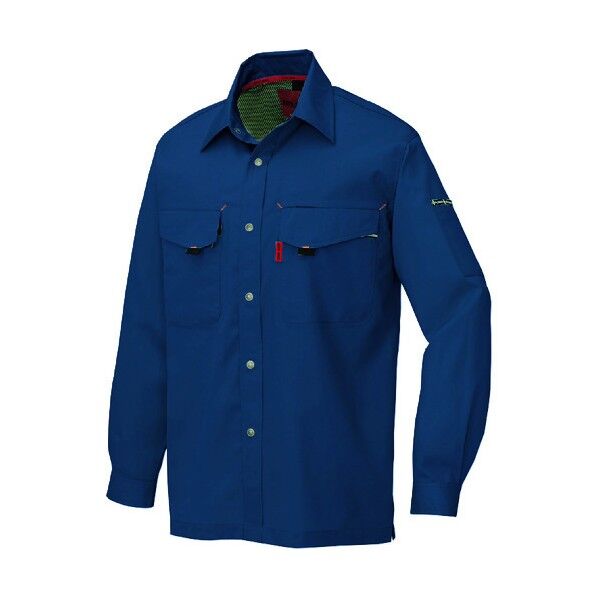 長袖シャツ（男女兼用）（薄地） 008ネイビー LL 5535 1