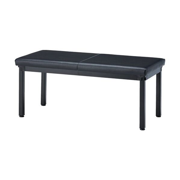 トラスコ(TRUSCO) ロビーチェア 背なし 900×420×420H ブラック TMC-842BK 1点...