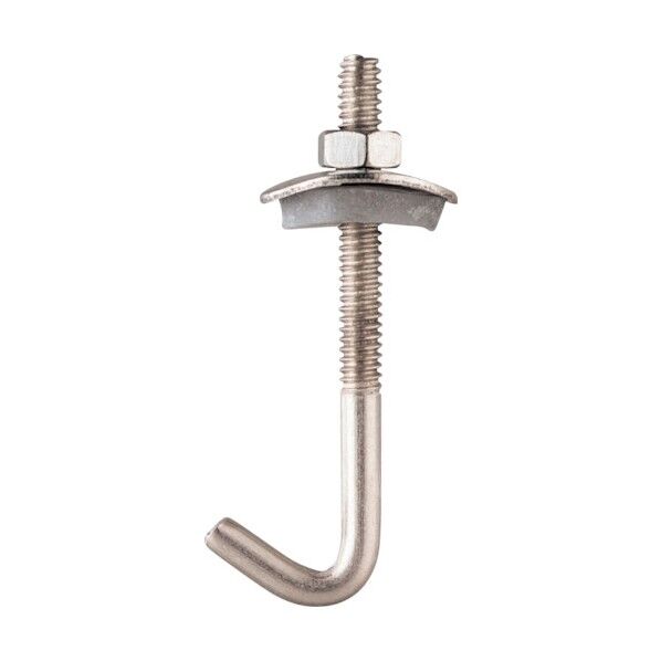 若井産業 ステンレス フックボルトセット シーリングパッキン付 座金外径20mm 3/16×45 ) 431545S 100組
