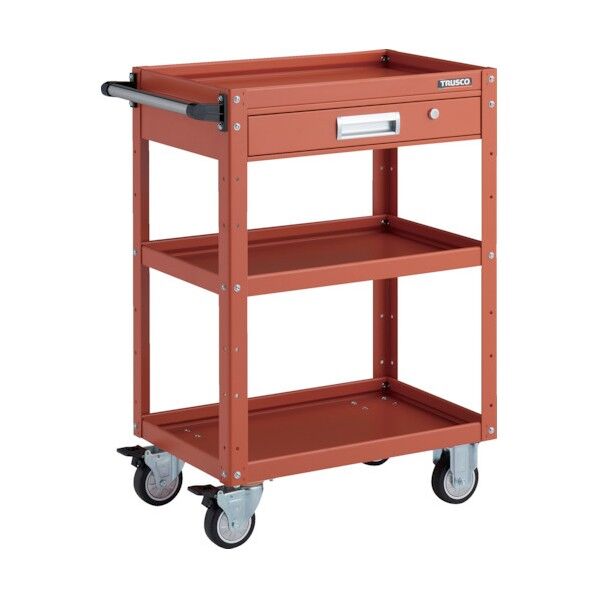 イーグルワゴン 600X400XH880 引出付 ウレタン車輪 オレンジ EGW-963VU-OROR 1点