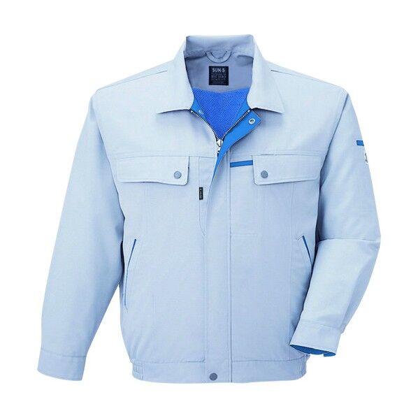 夏 長袖ブルゾン シルバーグレー色 XLサイズ WA10451-6-XL 1点