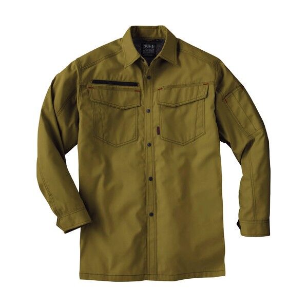 夏 長袖シャツ キャメル色 Sサイズ WA11719-20-S 1点