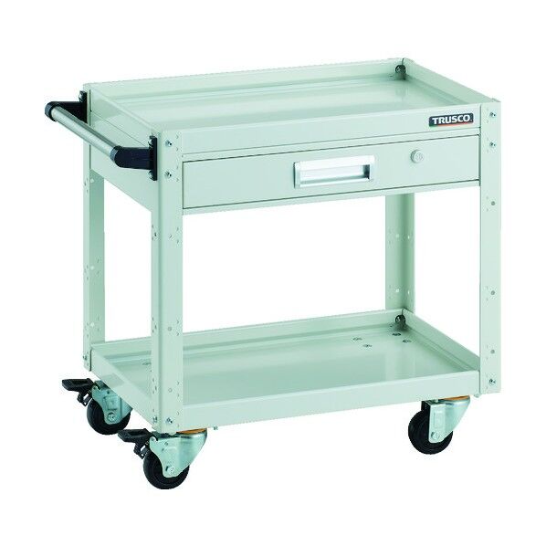 イーグルワゴン 600X400 引出付 4輪自在 ホワイト EGW-662VJ-W 1点