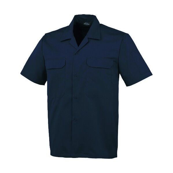 開襟半袖シャツA-6657 23 チャコールL A-6657-23-L 1点