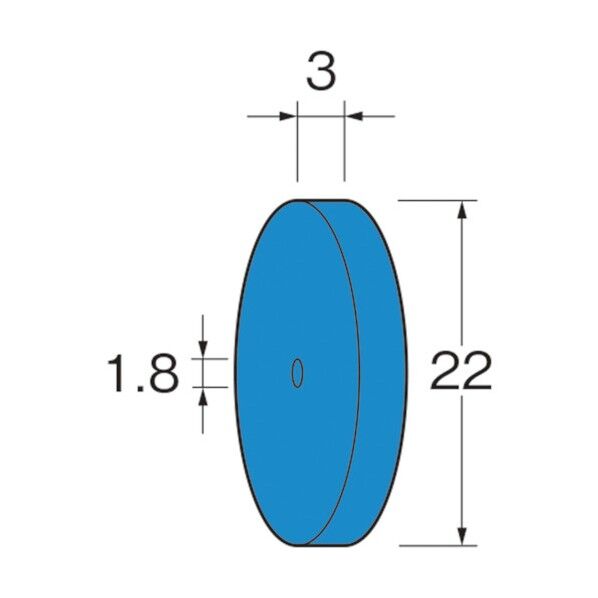 ホイール型セラミックゴム砥石粒度(#):120高さ(mm)3.0 R5322 10枚