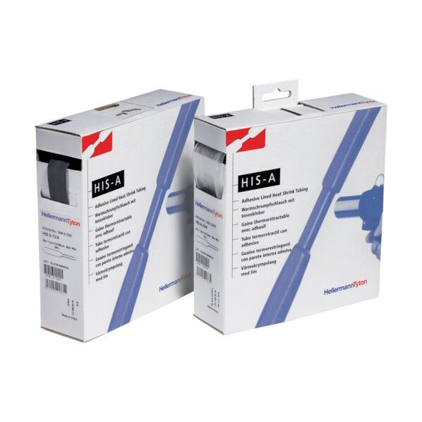ヘラマンタイトン 熱収縮チューブ HIS-Aシリーズ (接着剤付き) HIS-A-18/6-BK 1