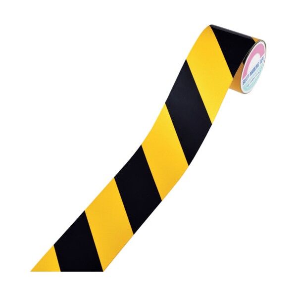 粗面用反射テープ AHT‐110TR 黄/黒(トラ) 100mm×10m 319013 1個