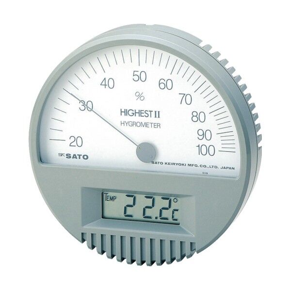 佐藤湿度計ハイエスト2型湿度計(温度計付)