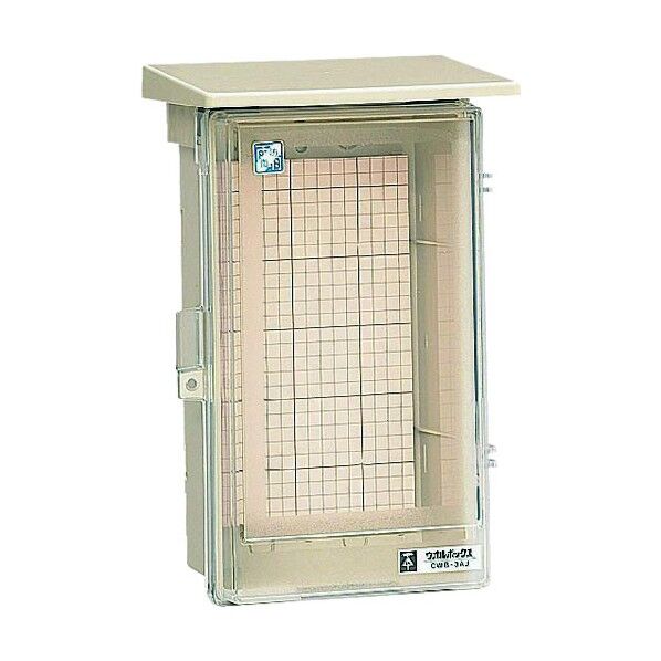 ウオルボックスR(プラスチック製防雨スイッチボックス)透明蓋〈屋根付〉