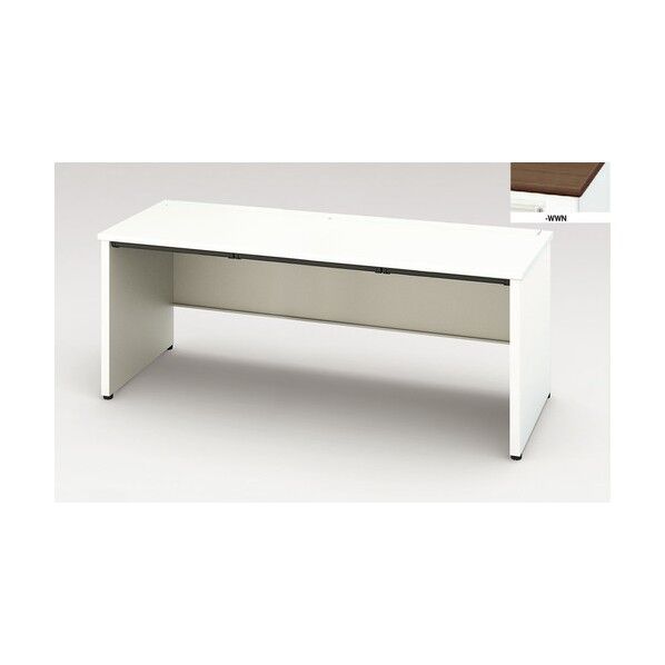 平デスク (パネル脚タイプ・浅型引出し付) XEHH187FP-S-WWN 1点