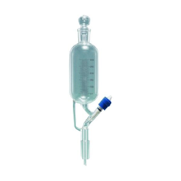分液ロート 円筒 透明摺 300mL 目付下部摺