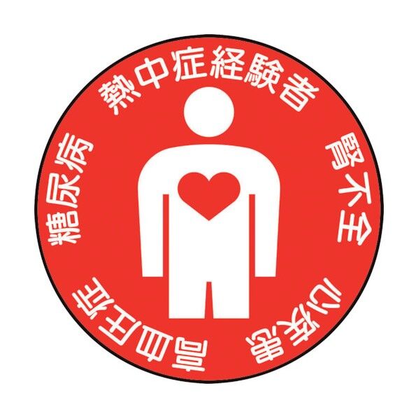 健康状態の確認ヘルメットステッカー HO-5140 1点