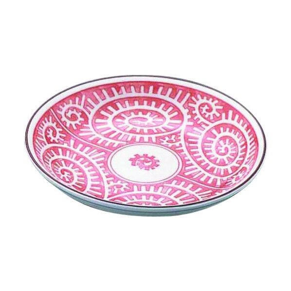 エムズジャパン 朱タコ唐草 4寸皿 T03-105 RTLC201 1個