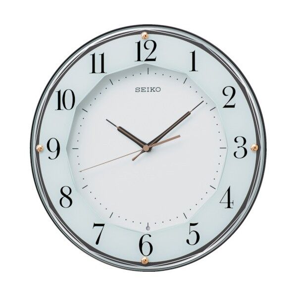 SEIKO 電波掛時計 直径330×49 P枠 茶メタリック
