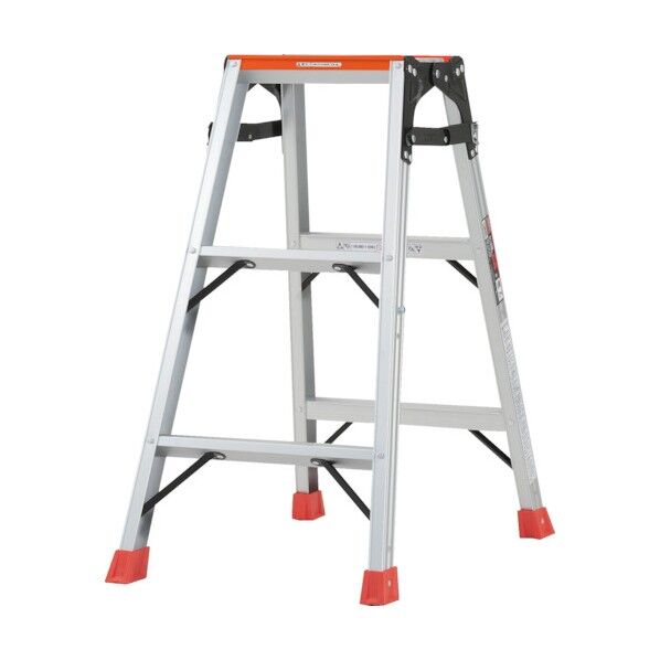 天板乗り防止ペイントはしご兼用脚立 アルミ合金製・脚カバー付 高さ0.81m PTHK-090 1点