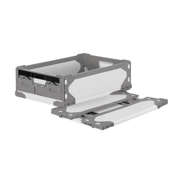 リットハイブリッド折りたたみコンテナ 611563 LT-RS-SS41グレー/グレー630×420×189 LTRSSS41GYGY630X420X189 1点