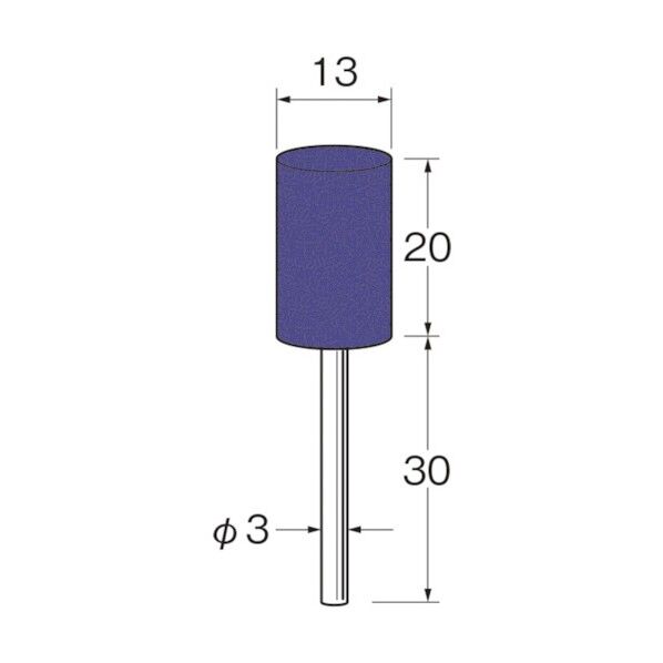 軸付セラミックゴム砥石(金属研磨用)外径(mm):13粒度(#):320 R2155 10本