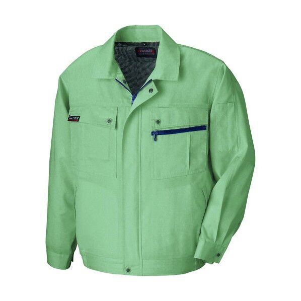 長袖サマーブルゾン(無地)(男女兼用) 005アースグリーン LL 5590 1