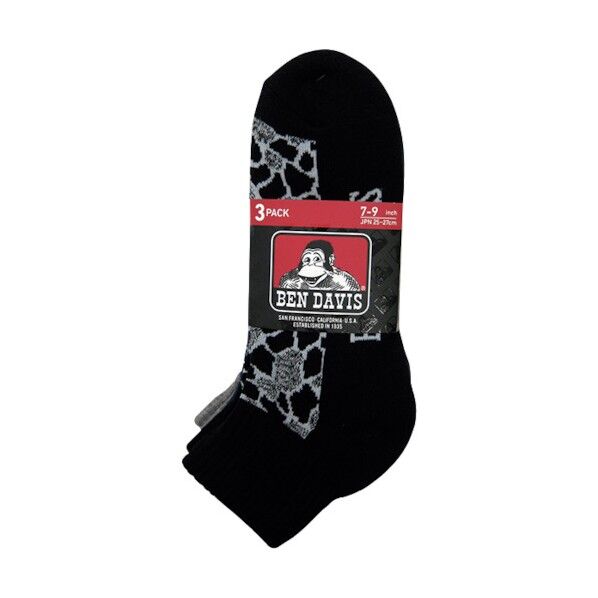 BD A302靴下クォーター3P(杢モザイク) 189735 1点